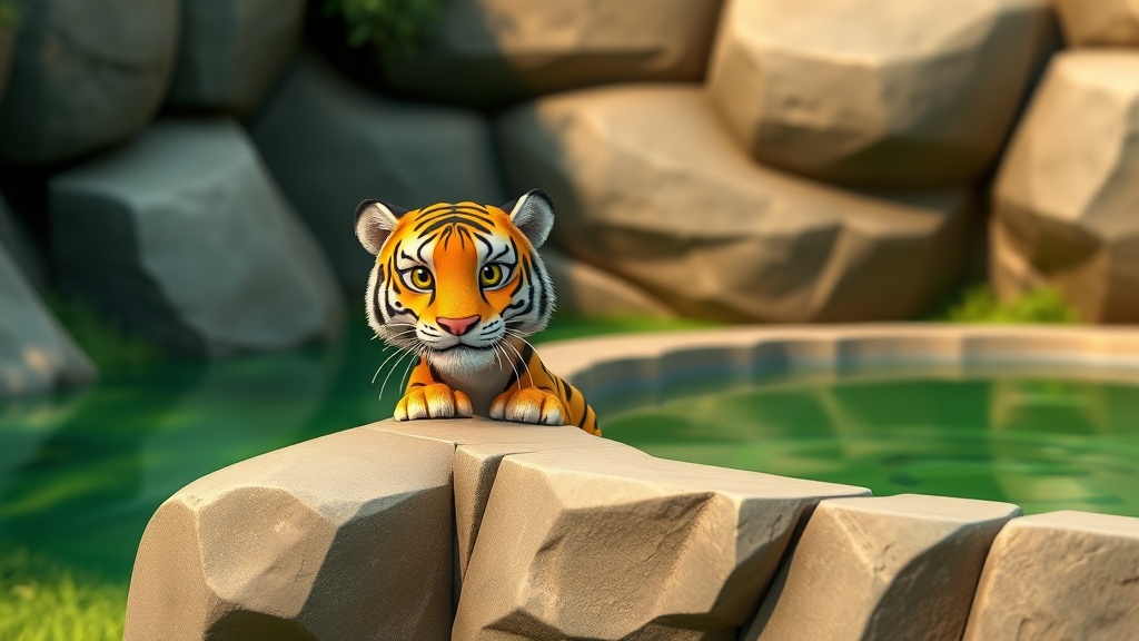 Rescued Tiger Settles into New Home at British Zoo