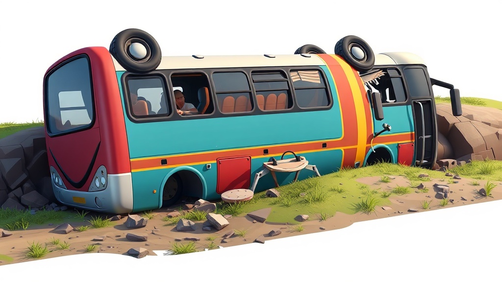 21 Injured as Sleeper Bus Plunges into Ditch in Kanpur