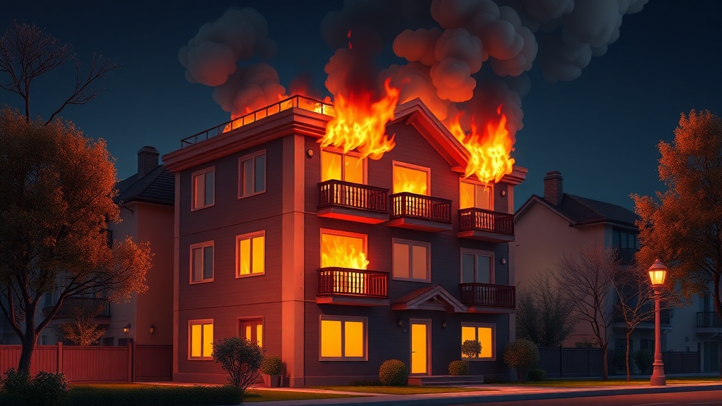 Fireworks Disaster: Residential Building Ablaze After Skyshot Explosion