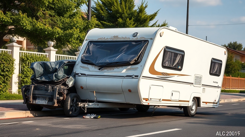 Drunk Driver Crashes Car Under Caravan