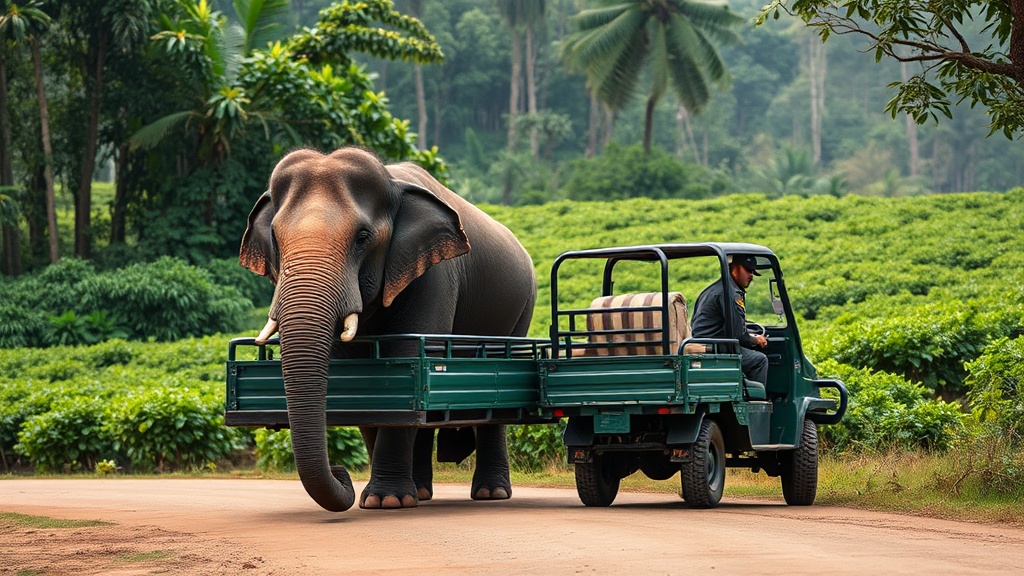 Elephants Gently Guided Back to Forest by Officials