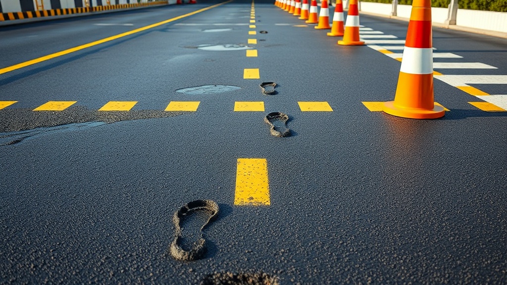 Pavement Pondering: Footprints on Fresh Tar Spark Outrage