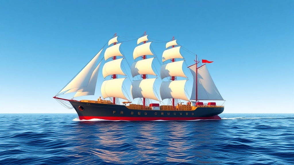 Giant Sail Ship Braves Hurricane for Green Cargo
