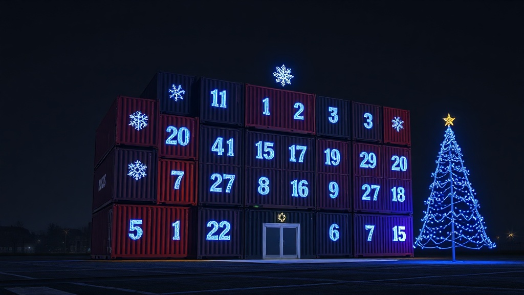 Giant Shipping Container Advent Calendar Spreads Holiday Cheer