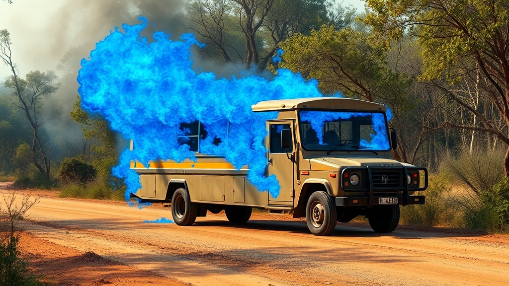 Tourists Evacuated as Safari Bus Engulfed in Flames