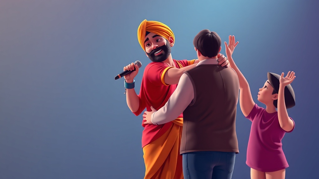 Punjabi Singer Sunanda Sharma's Heartwarming Hug Captivates Fans