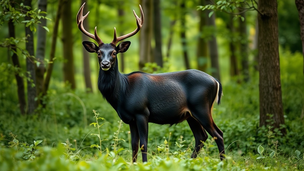 Rare Black Deer Stuns Forest Patrol in West Bengal