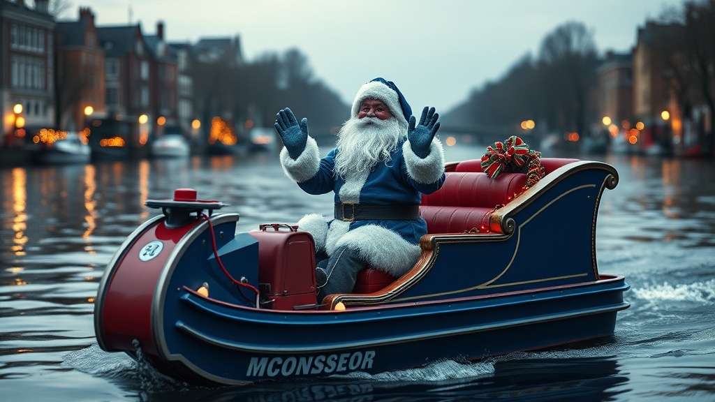 Santa Sails Thames for Young Cancer Charity