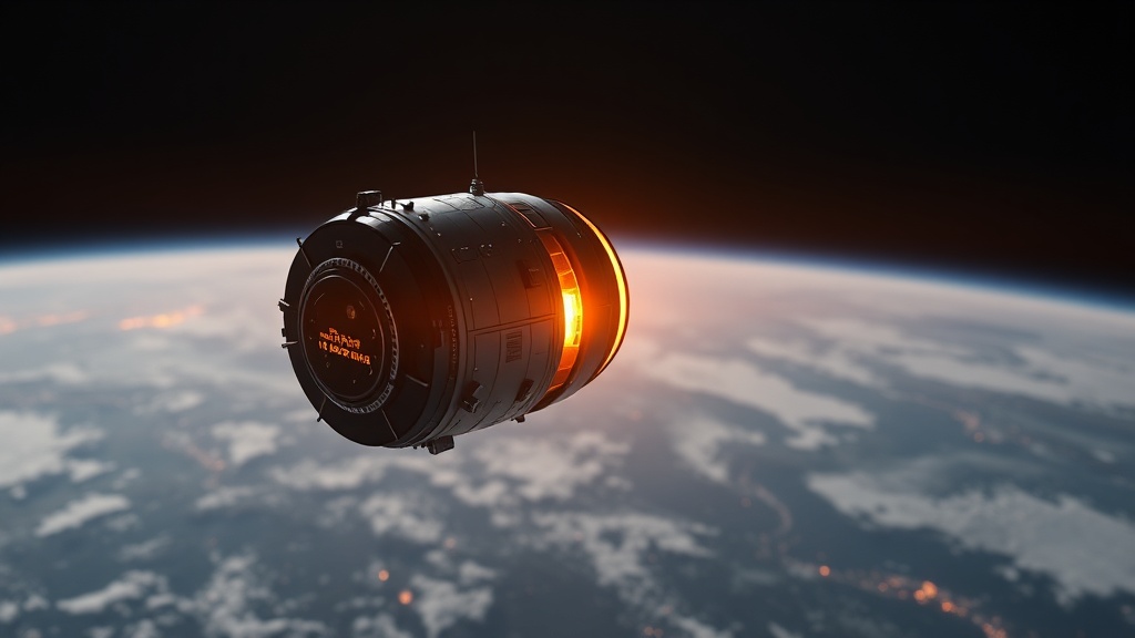 Soyuz Capsule Plunges Through Atmosphere