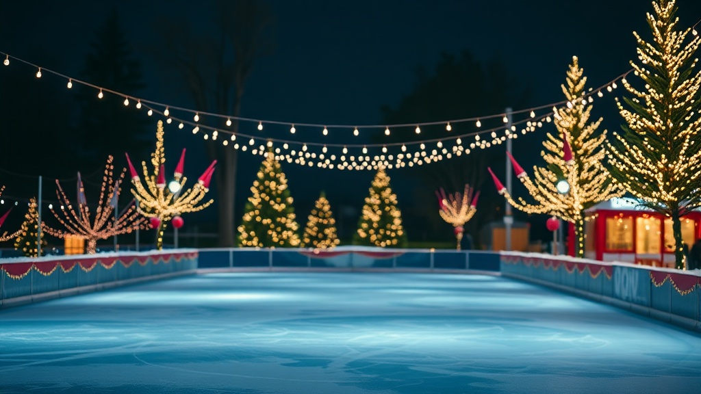 City Skylines Sparkle on Festive Ice Rinks