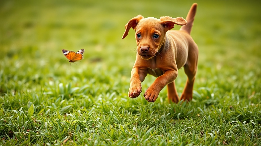 Vizsla Puppy's Butterfly Chase Goes Viral