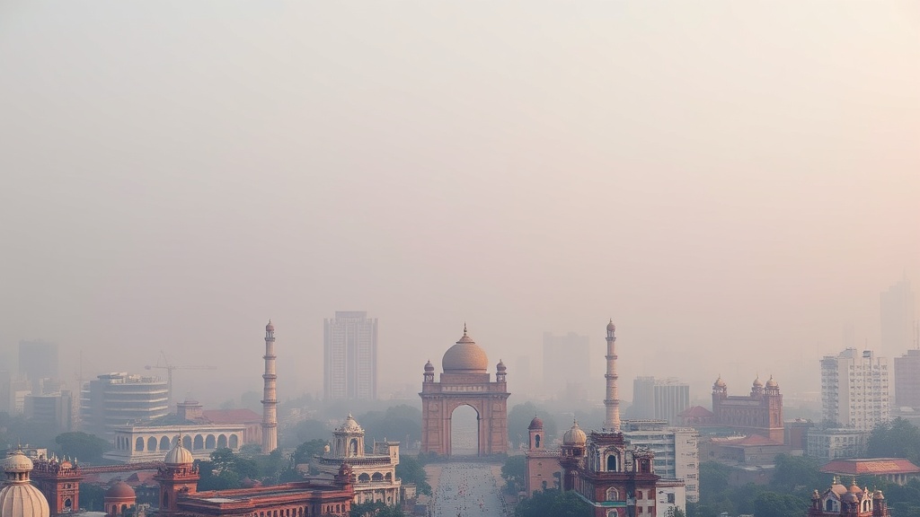 Delhi Blanketed in Polluted Haze as Temperatures Dip Below Normal