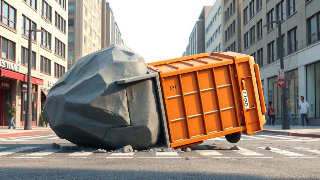 Hyderabad Narrowly Escapes Tragedy as Falling Boulder Destroys GHMC Trolley