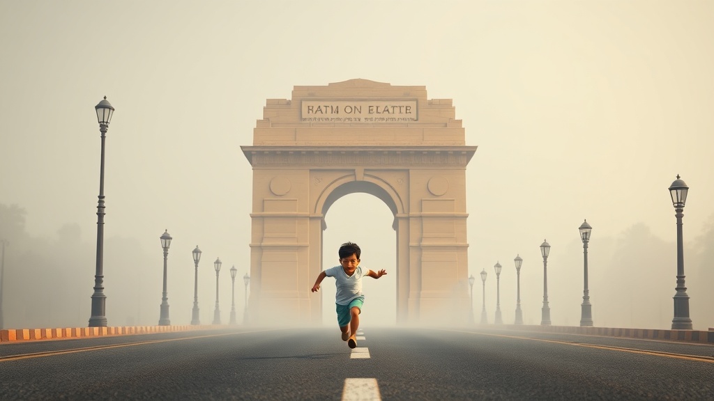 Delhi Blanketed in Mist as Cyclone Montha Brews in Bay of Bengal