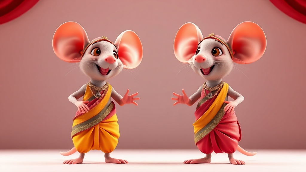 Mickey and Minnie Dazzle in Traditional Indian Attire at Diwali Dance Fest