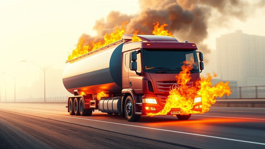 Fiery Collision: LPG Truck Crash Sparks Massive Blaze on Jaipur-Ajmer Highway