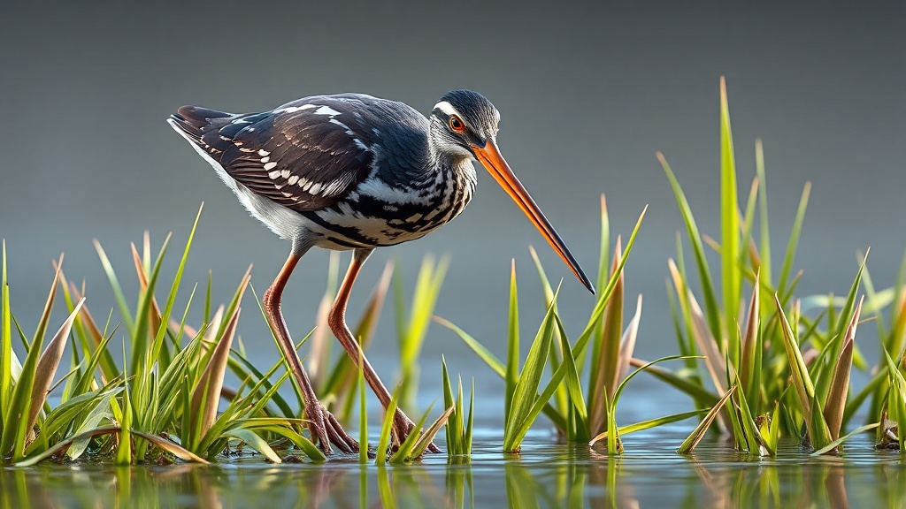 Rare Wading Bird Spotted Feeding at Nature Reserve