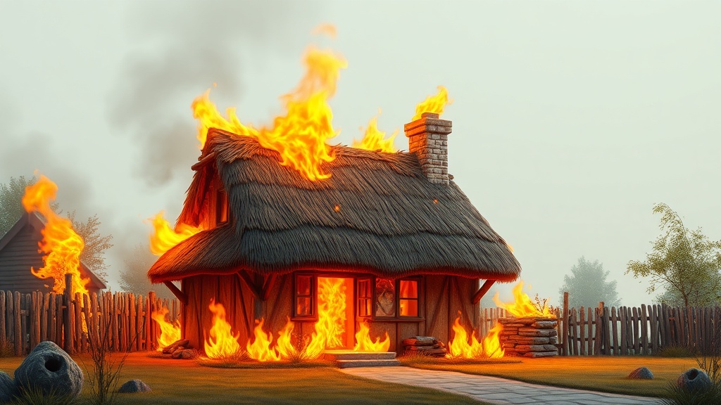 Firefighters Battle Blaze at Historic Thatched Home in England